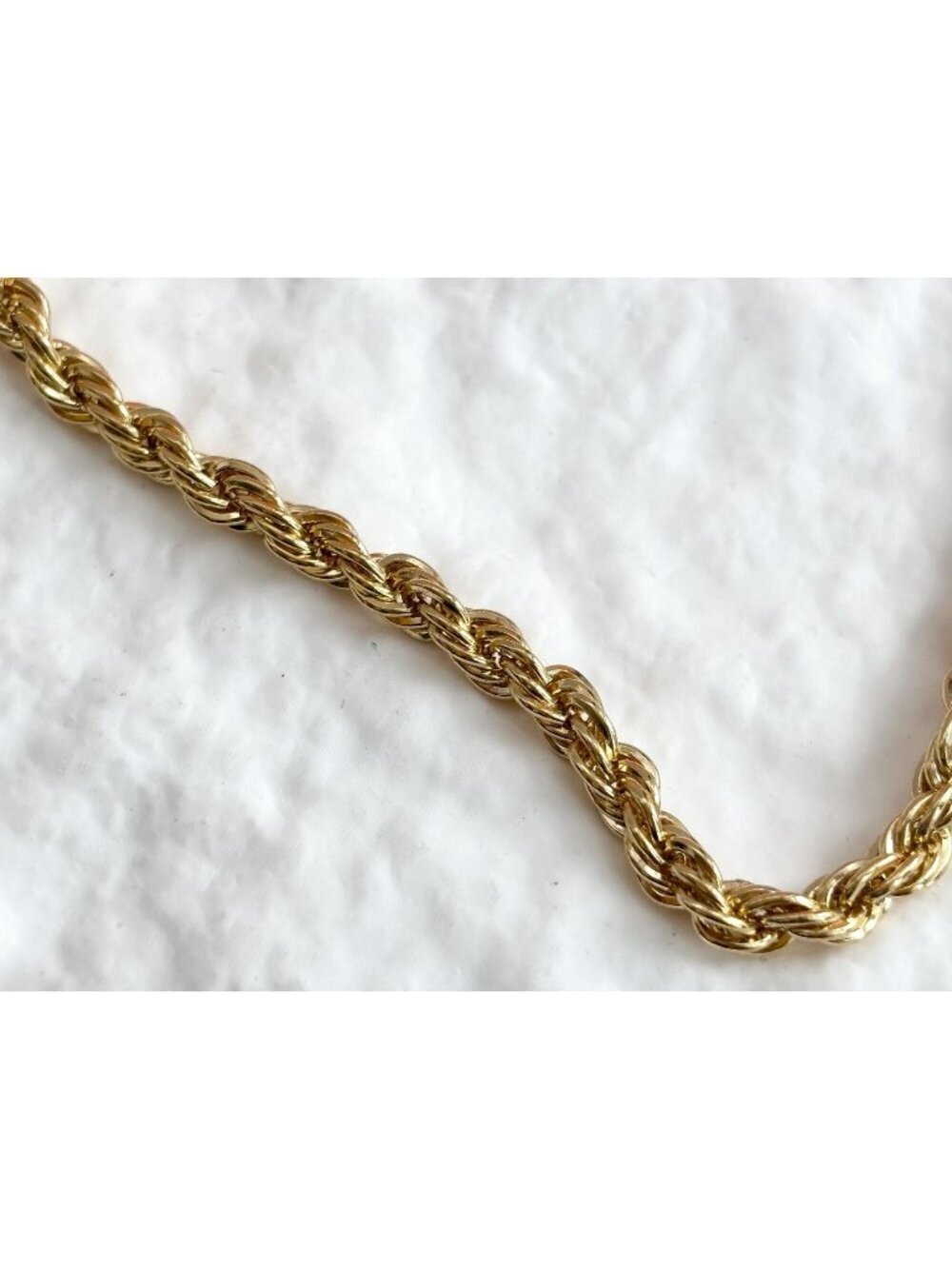 Swirly Braided Wheat Gold Toned Chain Minimalist 80's Vintage Bracelet